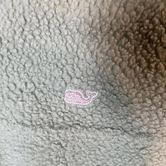 Womens Vineyard Vines Medium Fleece Full Zip Vest Mint Green Size Large Pockets - Picture 3 of 6